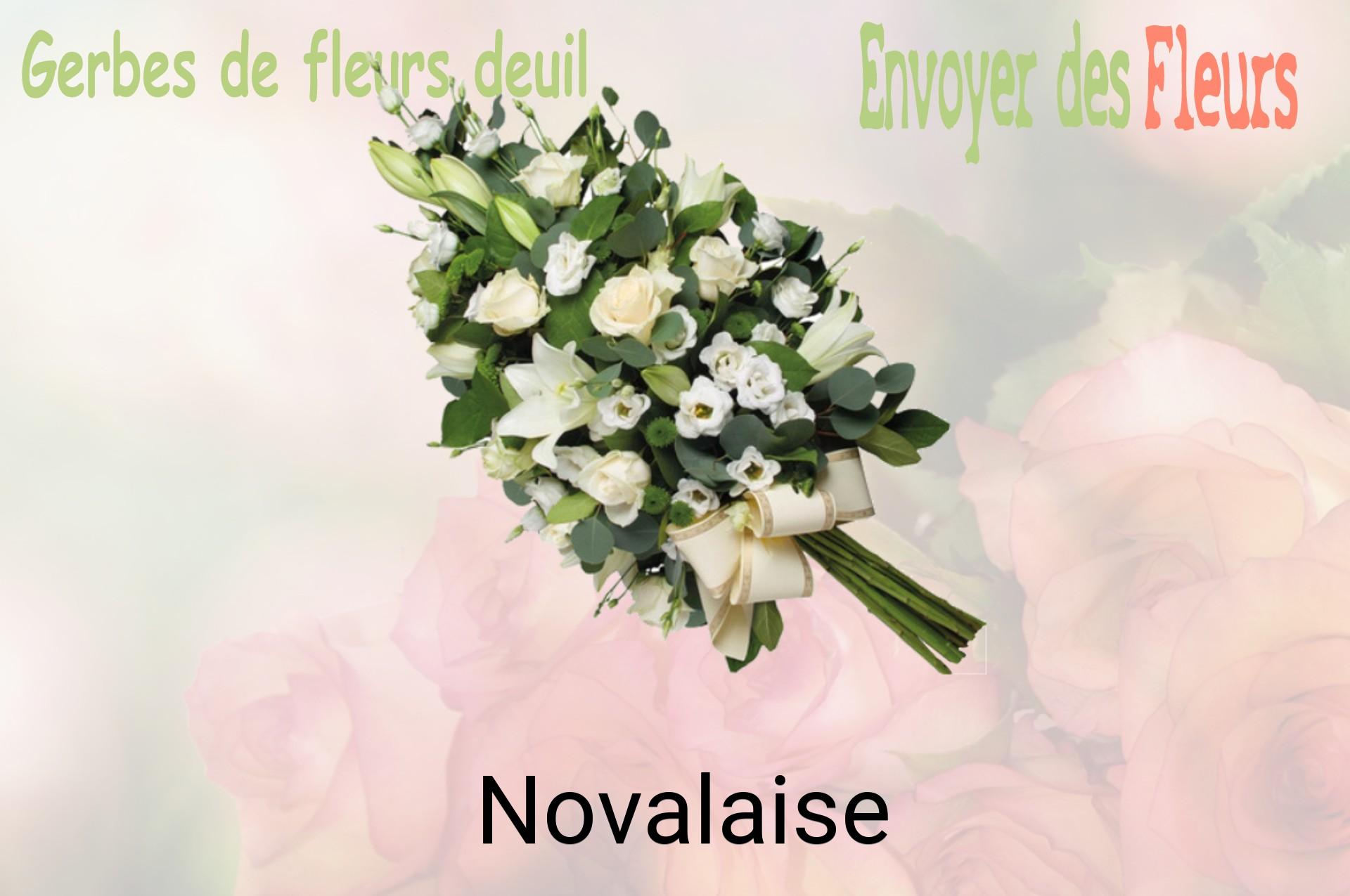 Gerbe de fleurs de deuil livrée à Novalaise